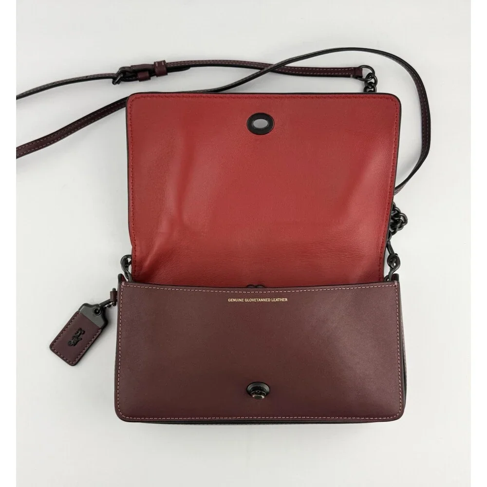 COACH 1941 Dinky Bag 2Way Clutch Crossbody Oxblood Burgundy